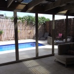 Optiscreen Vinyl glazing is safe in and around pool decking areas Hoppers Crossing Melbourne Vic