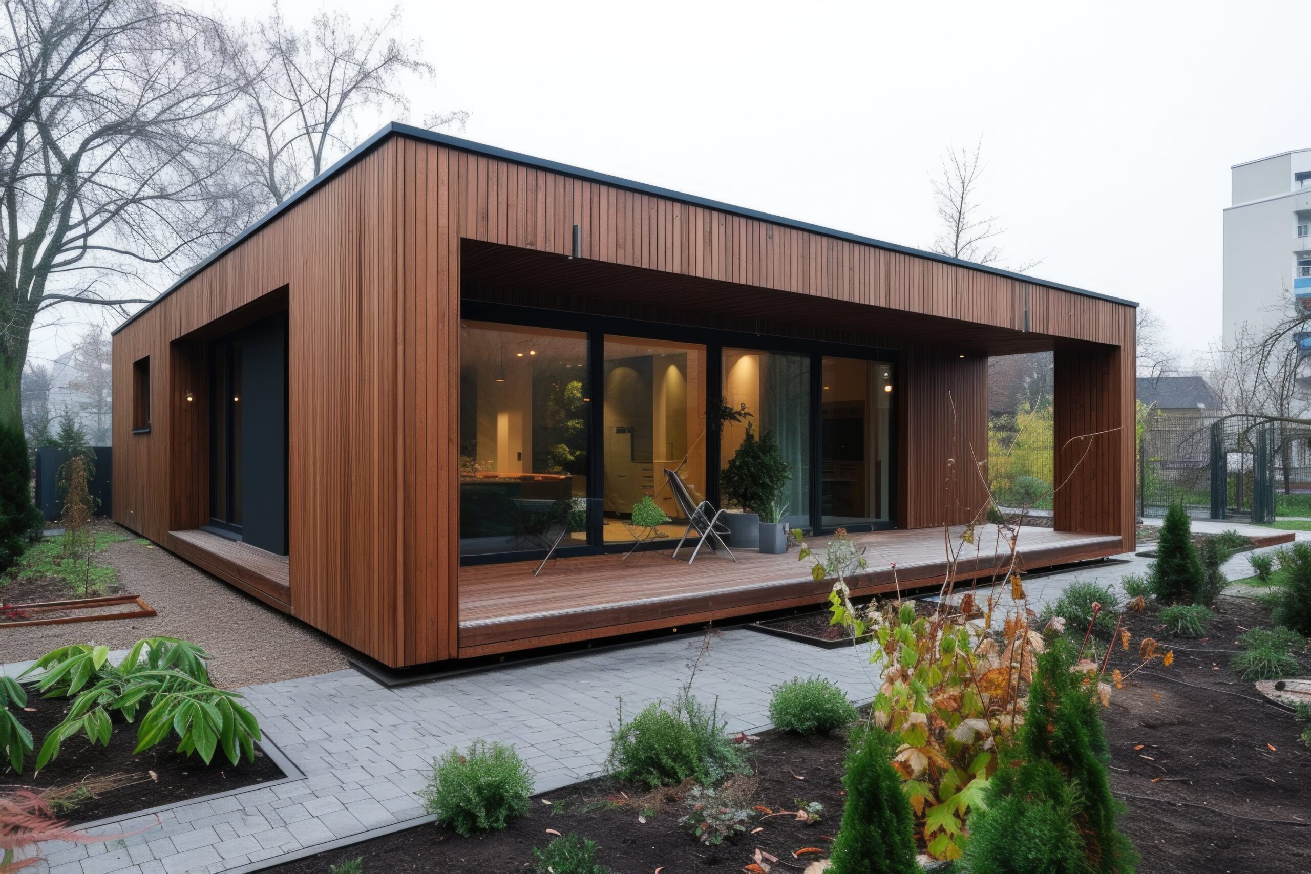 Outdoor Living Space with Clear Panels