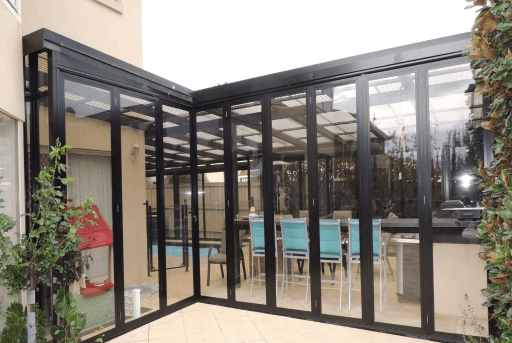 Modern Patio Enclosure with Clear Panels