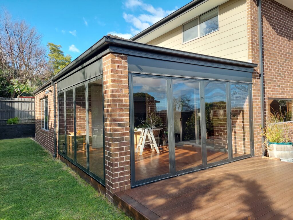 OptiScreen Enclosure for Outdoor Sitting Area