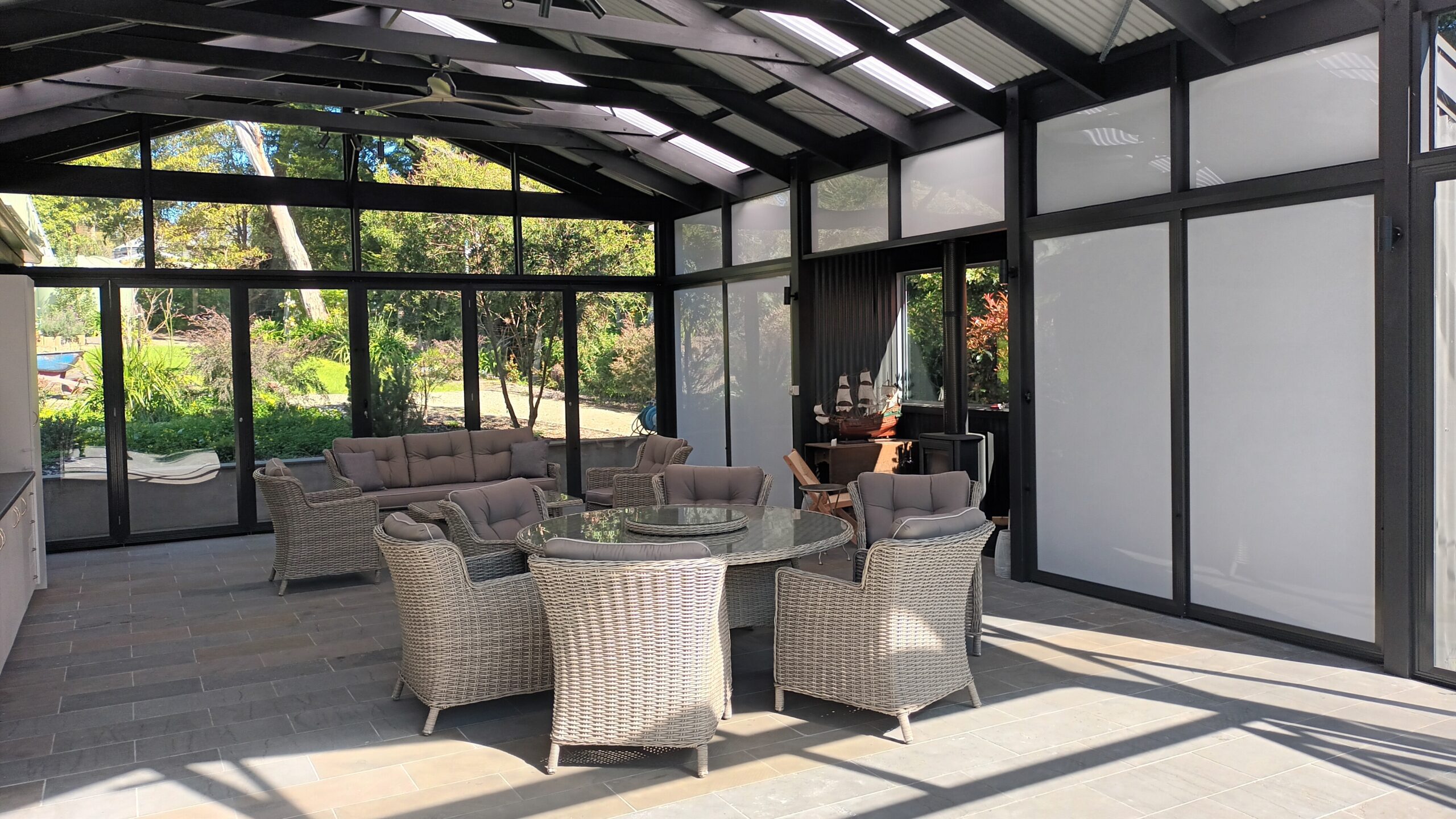 Custom Outdoor Room Designed for Year-Round Comfort