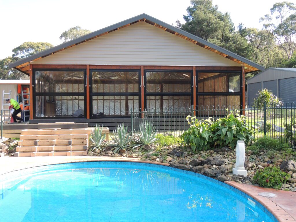 Modern Patio with Glass Blinds by OptiScreen