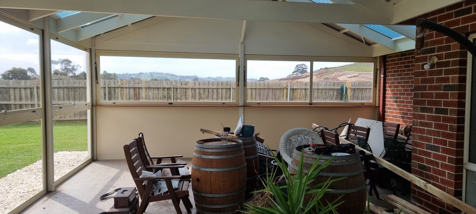 Enclosed Veranda with Custom OptiScreen Panels