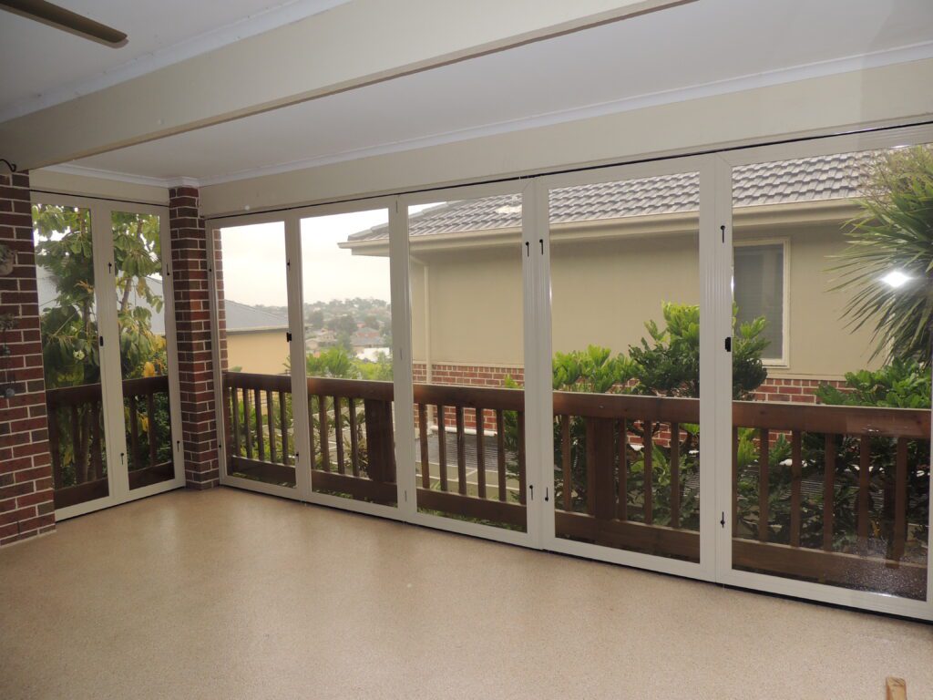 Outdoor Room with Framed Sliding Screens by OptiScreen