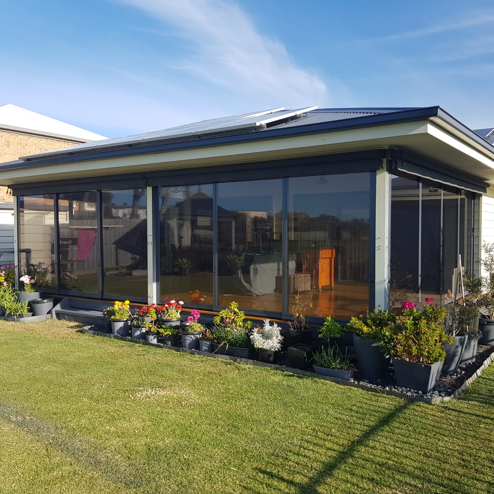 Charcoal Tinted Multi-Stack Sliding Doors
