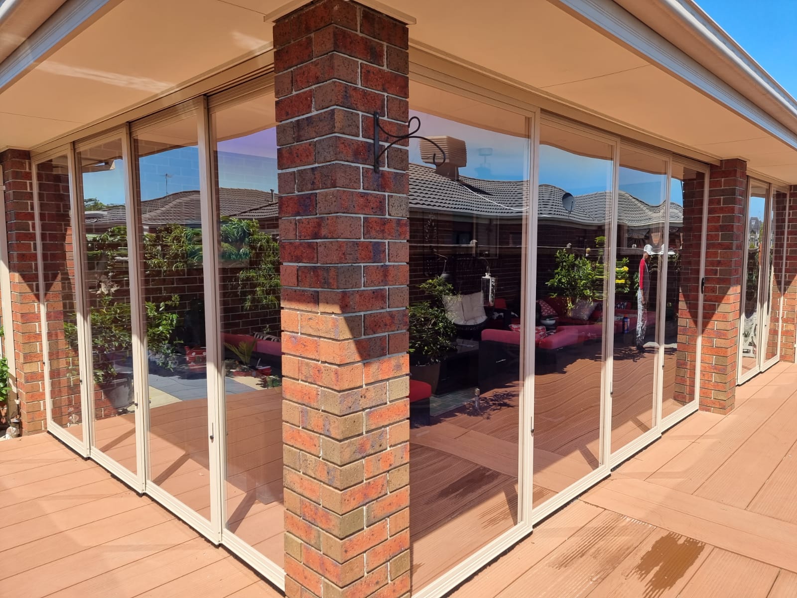 OptiScreen Plexiglass Multi-Stack Sliding Doors