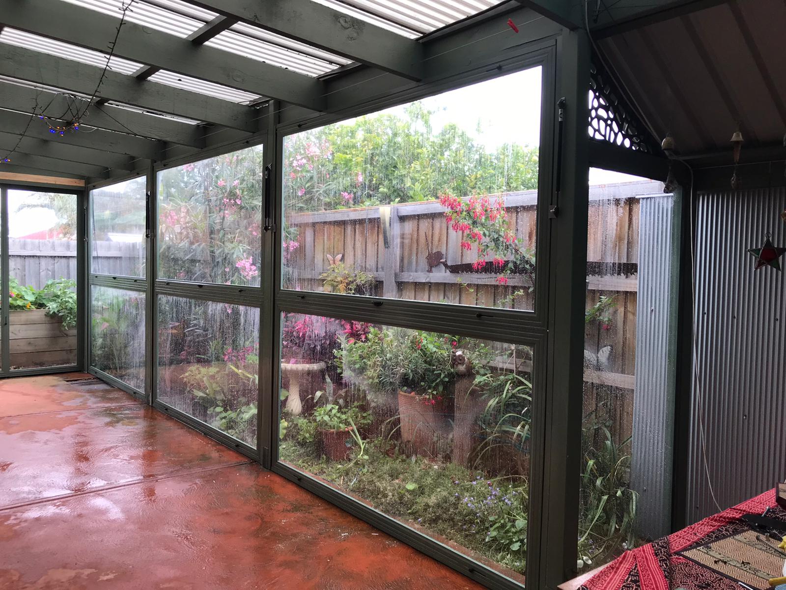 Dual Awnings Enclosed Veranda – OptiScreen Fit-Out