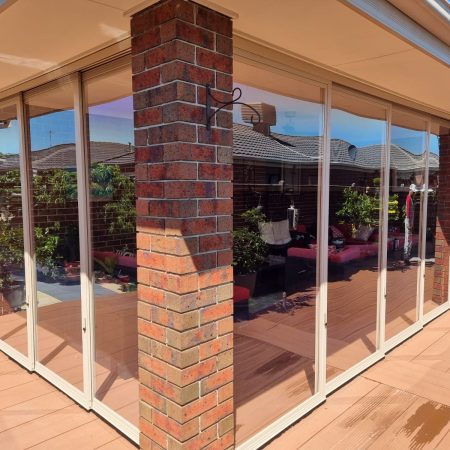 OptiScreen Plexiglass Multi-Stack Sliding Doors